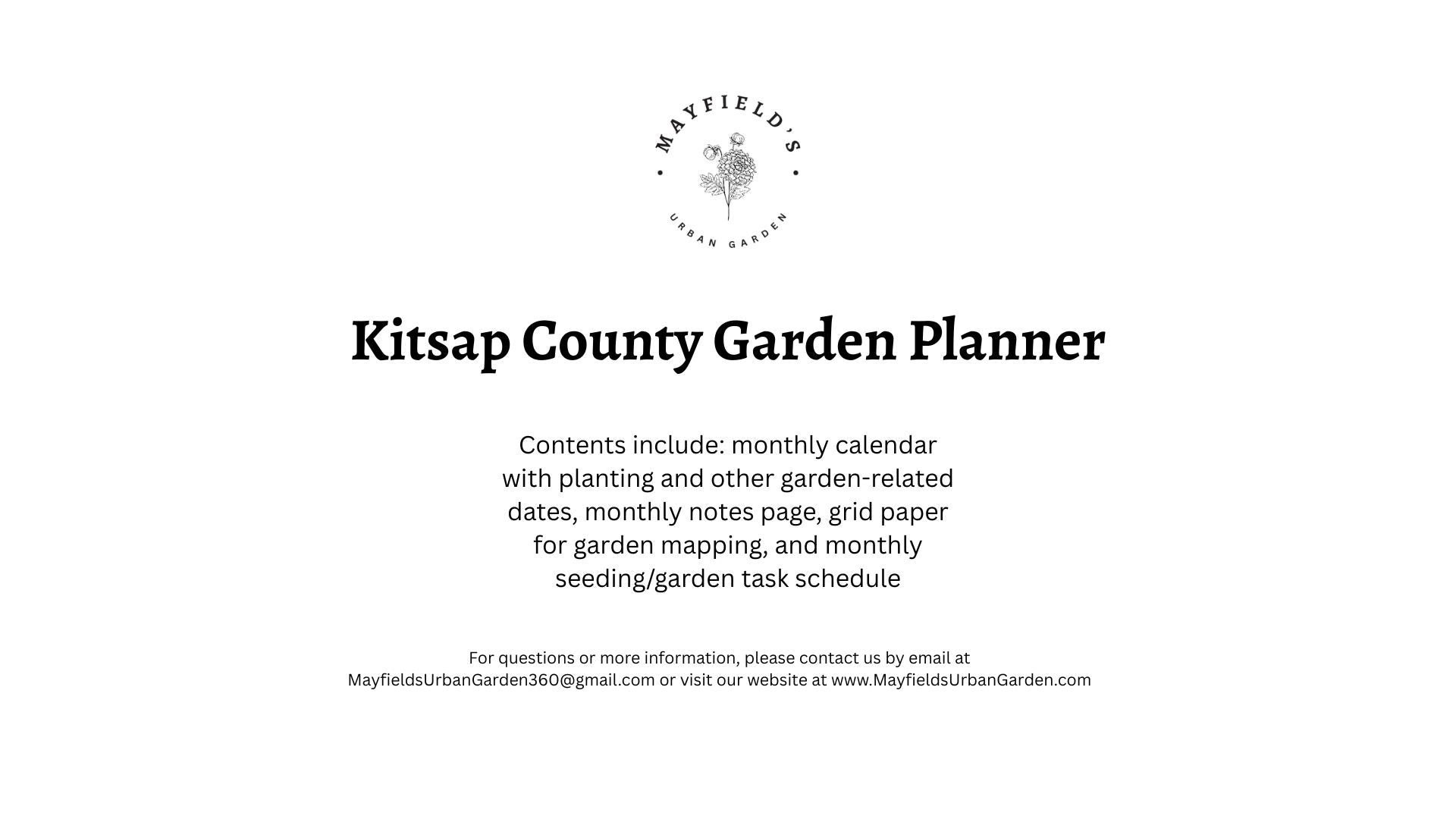 Undated Kitsap County Garden Planner